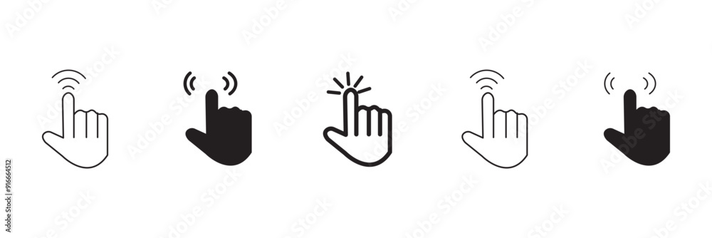 Wall mural cursor icon. computer click icon.