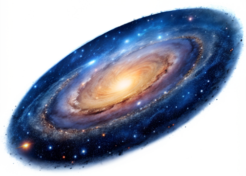 A galaxy isolated on white and transparent background