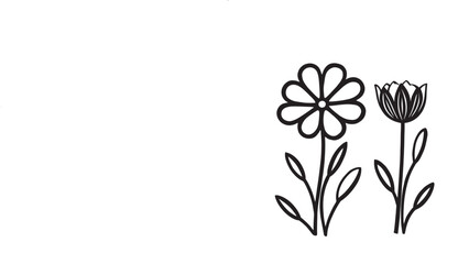 Naklejka premium Elegant Floral Design Vector Illustration, Beautiful Floral Vector Art for Graphic Design