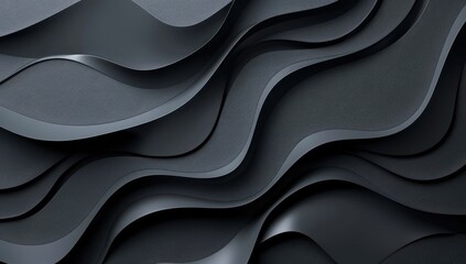 Obraz premium Abstract Wavy Lines in Black and White