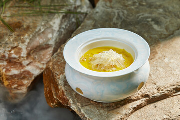 Silver bird's nest nourishing soup, traditional Chinese nutritious soup