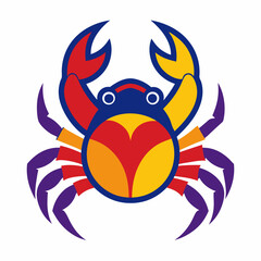 Crab mascot logo design vector art illustration