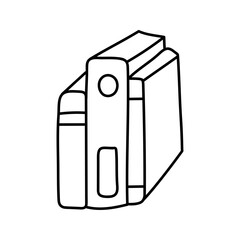 Doodle books. Vector illustration isolated on background.