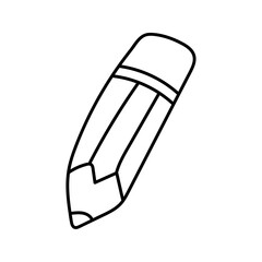 Pencil Doodle. Vector illustration isolated on background.