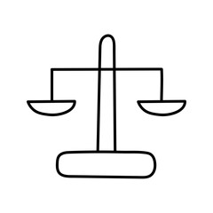 Libra Doodle. Vector illustration isolated on background.