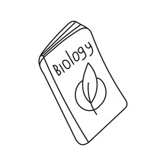 Biology textbook Doodle. Vector illustration isolated on background.