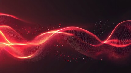 Obraz premium Abstract Red Wave Background