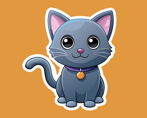 Cute Cate Illustration and Sticker Design 