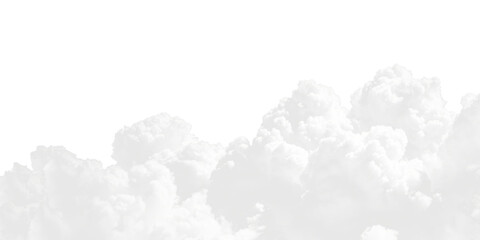 white clouds isolated on white or transparent png