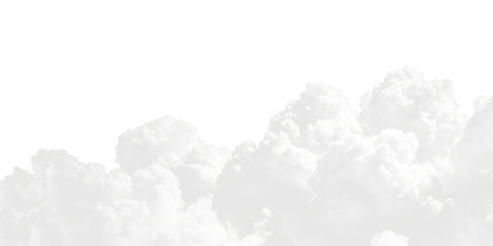 white clouds isolated on white or transparent png