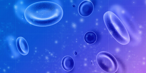 3d rendering red streaming blood cells background
