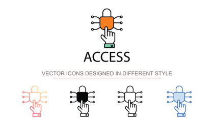 Access icon design with white background stock illustration