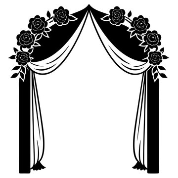 recommend clip art: Wedding arch silhouette vector illustration