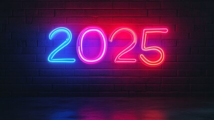2025 happy new year 2025 animated text new year 2025 neon