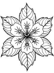 Elegant Black and White Vector Illustrations Featuring Isolated Flowers, Compass Designs, and Artistic Backgrounds for Creative and Decorative Applications
