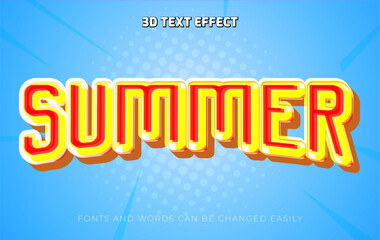 Summer punk 3d editable text effect style