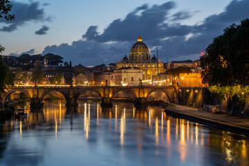 Vatican City view from Ponte Umberto in Rome City