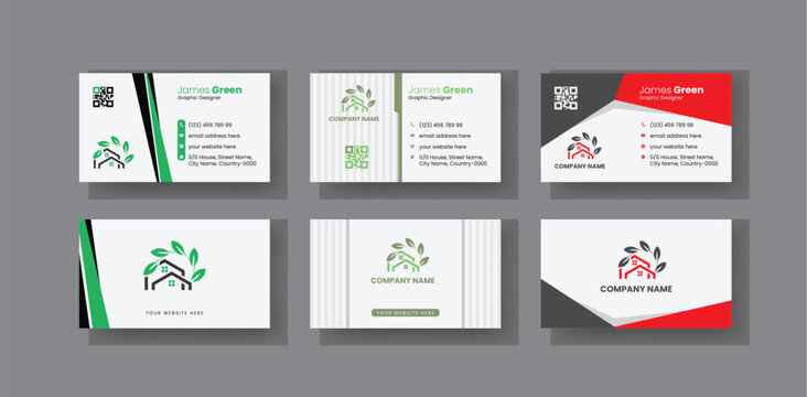 Modern and Simple Business Card Design Template. Creative Visiting Card Layout. Introduction Business Card for Electrician, HR, Employee.