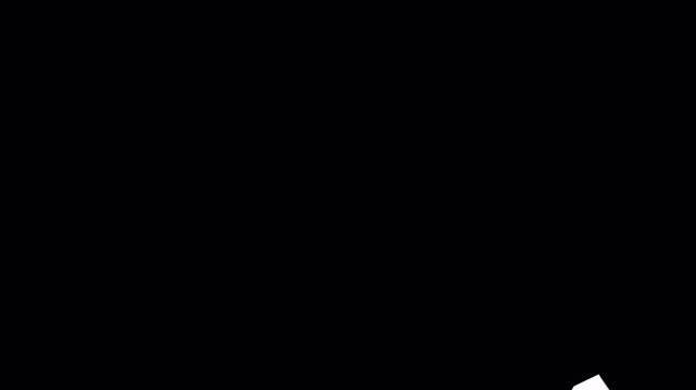 Full screen transition of a white wall collapsing against an alpha background.