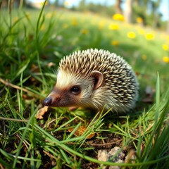 hedgehog on the ground