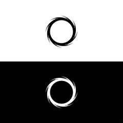 Round circular banner frames, borders Circle vector logo template design