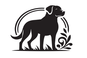 silhouette of a dog.