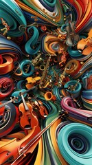 Obraz premium Abstract Music Symphony