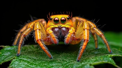 Fototapeta premium Tiger Spider Nest, Intricate And Detailed