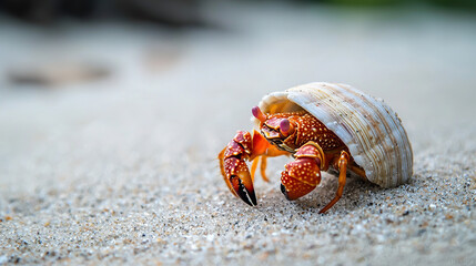 hermit crab on the beach
