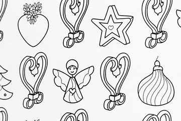 Arrière plan noir et blanc au motif festif avec des étoiles de Noël