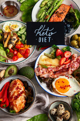 Cooked, healthy keto diet food.