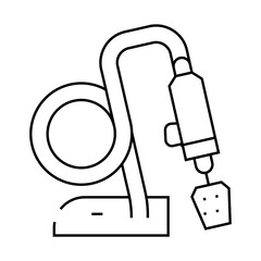 polishing gadget line icon vector. polishing gadget sign. isolated contour symbol black illustration