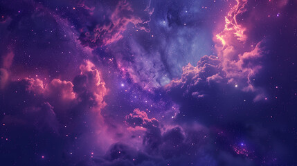 Space galaxy with supernova nebula abstract background.