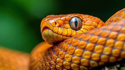 Fototapeta premium Snake, Coiled And Ready