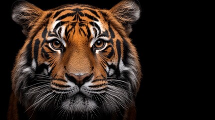 Fototapeta premium Sumatran Tiger Face, Close-Up And Powerful