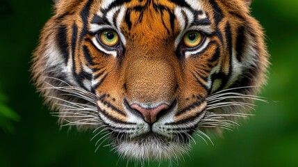 Obraz premium Sumatran Tiger Face, Close-Up And Powerful