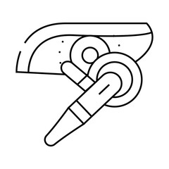 headlight car polishing line icon vector. headlight car polishing sign. isolated contour symbol black illustration