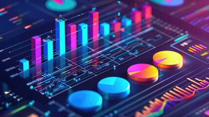  infographic business chart stock Investment finance market data monitor digital