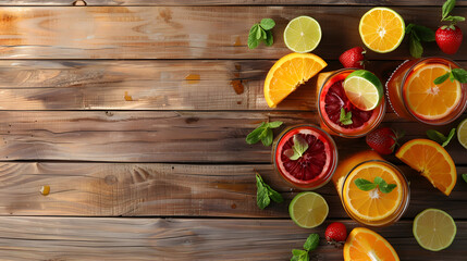 Fruit punch with background illustration