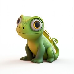 Fototapeta premium Cute Cartoon Lizard