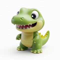 Fototapeta premium Smiling Green Crocodile Toy