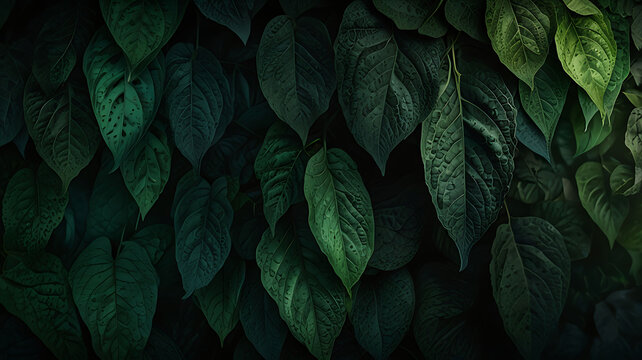 Gradient from dark green to light green with a leafy 