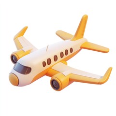 Fototapeta premium Cute Airplane 3D Render