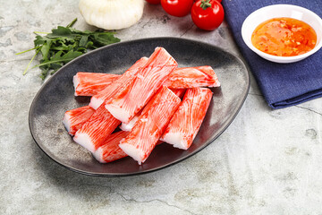 Tasty Crab stics surimi heap