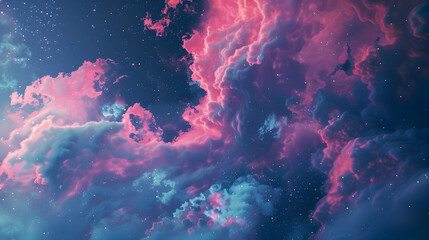Fototapeta premium Galactic nebula vista background illustration