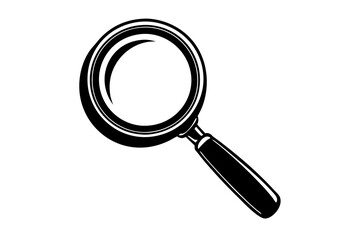 Silhouette vector design of a magnifier