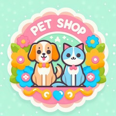 Fototapeta premium Warm Embrace: Two animal Illustration