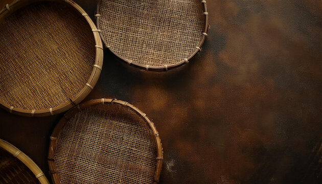 PENEIRAS DE VIME VAZIA  INSPIRADO EM NIS UTENS&Iacute;LIOS INDIGENAS