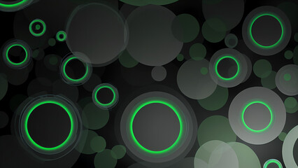 abstract background with green circles