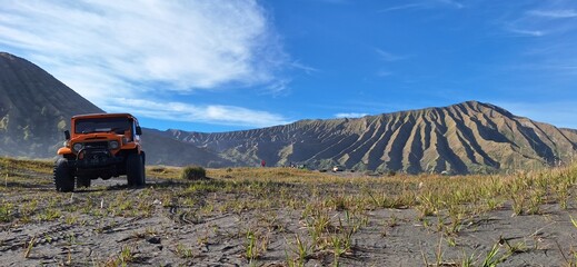 The Hardtop Car at Bromo Mountain